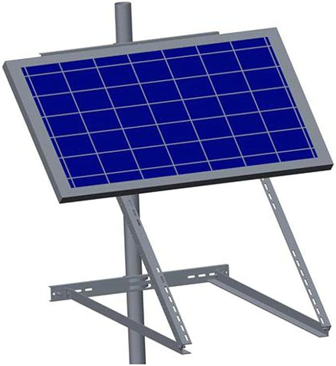 AIMS Power Adjustable Solar Panel Pole Mount Bracket - Fits 2 Panels up to 170 Watts Each