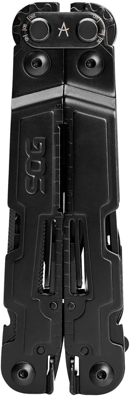 SOG PowerAccess Well-Rounded One-Handed Lightweight Daily Pocketable Stainless Steel Multi-Tool for Backcountry| 18 Tools Black