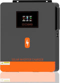 PowMr 4200W Solar Inverter 24VDC to 220-230VAC Off-Grid All-in-One Charger Hybrid Inverter with 120A MPPT Solar Charge Controller Max PV Array 6200W Work for 24V Lead Acid &amp Lithium Battery