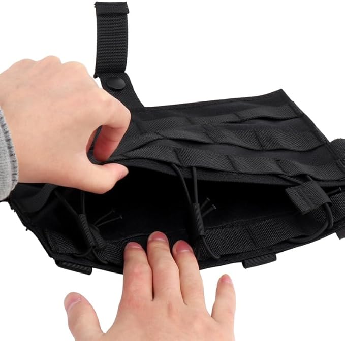 ACEXIER Military Tactical Chest Bag Backpack Adjustable Men Multi-Functional Molle Tool Pouch Shoulder Bag (Black)