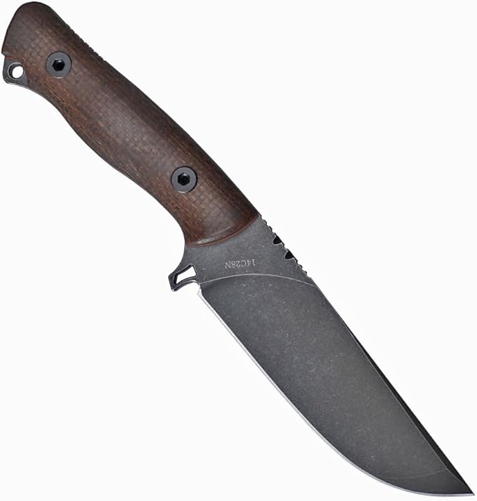 Fixed Blade Fishing Knife - Ideal Outdoor Knife 14C28N Steel - Camping - Hand Tools (B)