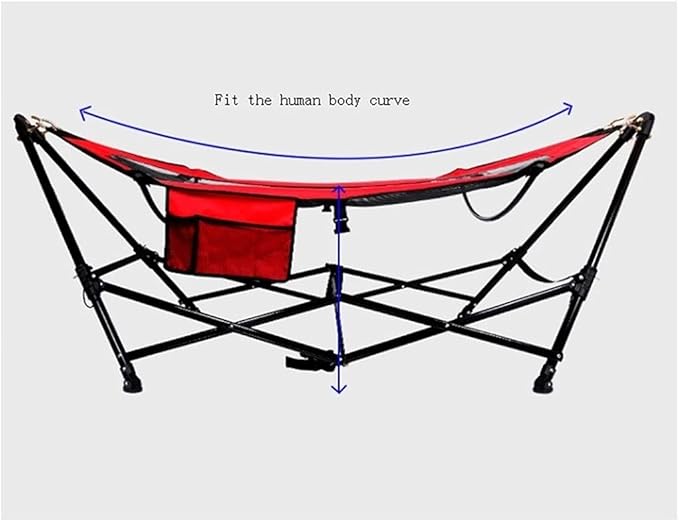 Portable Hammock Portable Simple Folding Single Hammock Travel Beach Bed Lounge Chair Hammock Balcony Swing Bed for Backpacking Beach
