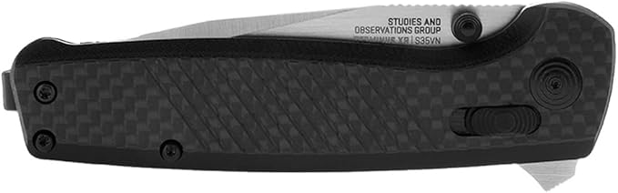 SOG Terminus XR Ergonomic Ambidextrous Lightweight Sleek Balanced Folding Knife| G10 Carbon Fiber Handle | S35VN Steel Blade