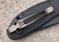 Dark Bronze Titanium Deep Carry Pocket Clip Made For Benchmade North Fork Grizzly Creek Crooked River and Griptilian Knife