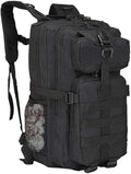 Outdoor Sports Pack Hiking Bag Tactical Rucksack Camo Knapsack Combat Camouflage Tactical Molle Backpack - Black