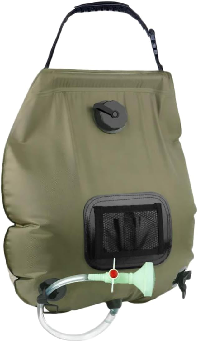 Camping Shower Bag with Temperature Display Solar Shower Bag for Hiking Travel