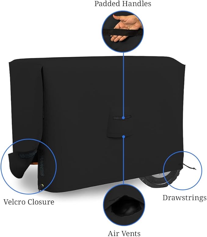 Covers &amp all Outdoor Generator Cover 18 Oz Heavy Duty Waterproof UV &amp Weather Resistant Universal Portable Equipment Storage Protector with Air Vents &amp Drawstrings (26W X 20D X 20H B