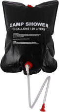 Gavigain 20L Solar Shower Bag5 gallons Solar Heating Camping Shower Bag with Removable Hose for Camping Beach Swimming Outdoor Traveling