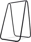 A-Shaped Metal Hammock Chair Stand with Rubber Mat Strong Load-Bearing220LBS Multi-Use Swing Stand for Outdoor Indoorand Adjustable Design for RelaxationHeavy-Duty Steel Hammock Stand Black