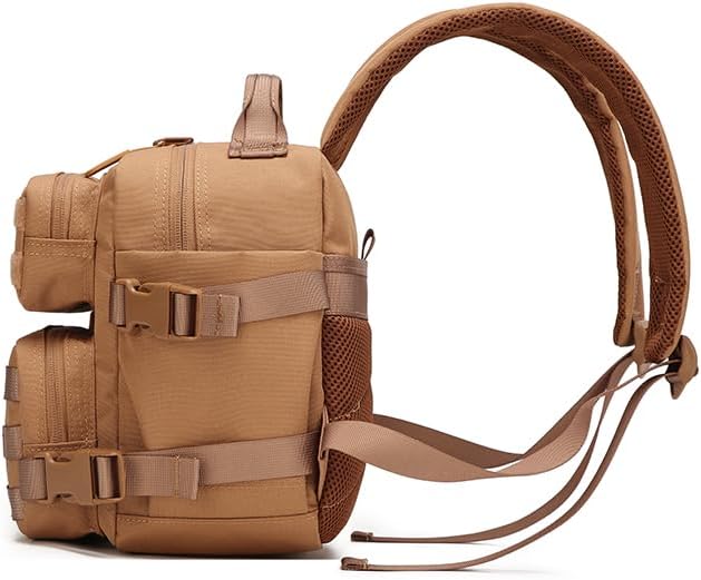 9L Mini Tactical Backpack Small Gym Bag Fitness Portable Backpack with Molle System for Hiking Camping Traveling Daily Use