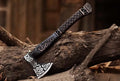 SHINY CRAFTS® Handcrafted Viking Axe – Nordic Engraved Blade with Wooden Handle Unique Gift for Men Collectors and Fantasy Enthusiasts (SCA-28)