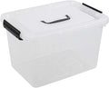 1-Pack Plastic Storage Box Clear Latch Box with Handle and Lid 10 L