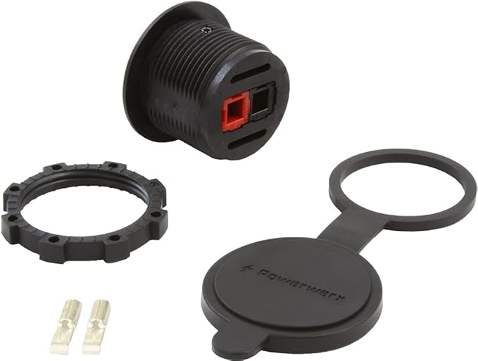 Powerwerx PanelPole1 Panel Mount Housing for a Single Anderson Powerpole Connector with a Weather Tight Cover