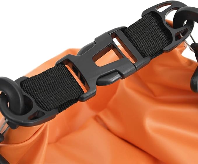 Waterproof Dry Bag Orange 5.3 gal PVC Backpack for Boating Surfing Outdoor Gear Storage Lightweight Durable Sack with Adjustable Shoulder Straps Protects Valuables