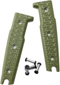 1 Set CNC G10 Scales Replacement with Screws Fit for Knife Handle DIY Accessory(Green)