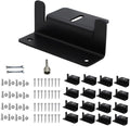 Solar Panel Mounting Brackets Z Bracket with Nuts and BoltsSuitable for 50W to 150W Solar Panels on RVBoatsMotorhome Cabins Sheds GaragesOff GridBlack4 Units (16PCS)