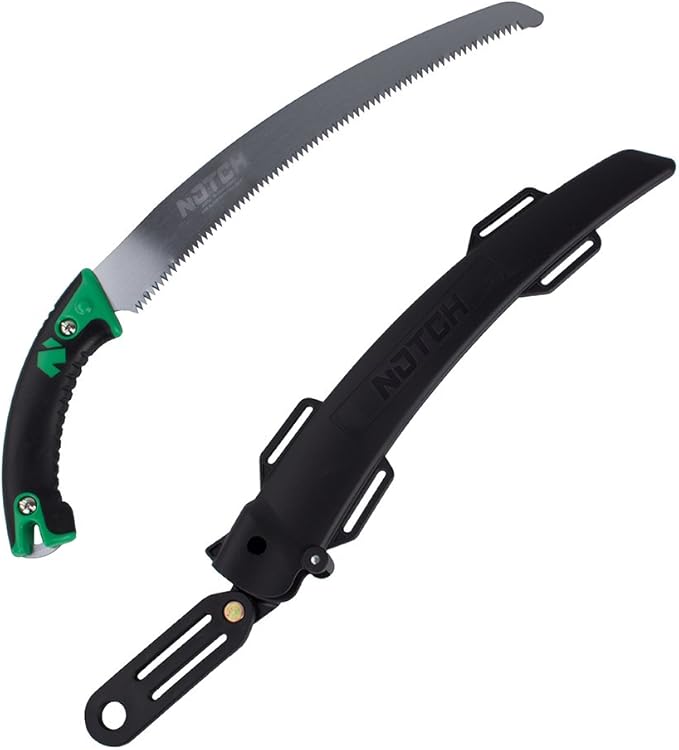 Notch Legacy 13 Saw High Carbon Japanese SK5 Steel Full Tang Blade with Bullnose Tip Triple-Sharp Tri-Edge Teeth includes Molded Scabbard with Rollers (40710)