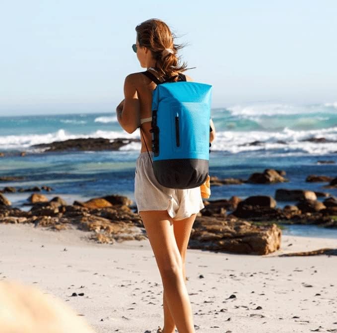 Outdoors Waterproof Dry Bag Floating Waterproof Bag with Multi-Pocket Floating Lightweight Dry Bag for Kayaking (Color : Blue)