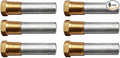 Engine Zinc Anode 1/2 NPT x 2 Compatible with 130-6628 &amp 68241 Cummins Marine Engine Fit Model 6BT 6BTA 4BT 6CTA QSB5.9 QSC8.3 QSM11 (6)