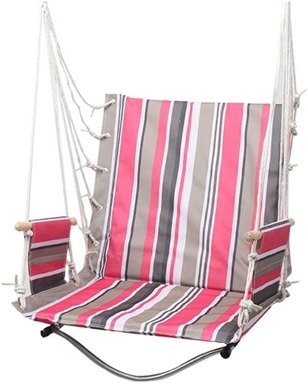 Portable Hammock Portable Outdoor Camping Hammock Hanging Chairs Lounger Oxford Cloth Swinging Single Safety Hammocks for Backpacking Beach (Color : White Transparent Brown)