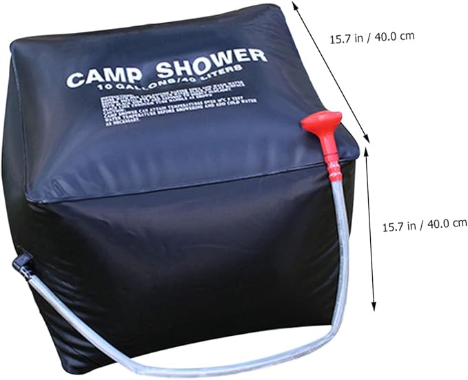 Toddmomy Portable Solar Shower Bag Outdoor Camping Water Bag for Hiking BBQ and Travel Durable Material with Strap for Easy Hanging