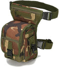 Drop Leg Bag for Men Tactical Metal Detecting Thigh Pack Tactical Drop Leg Bag Utility Pouch (Jungle Camouflage)