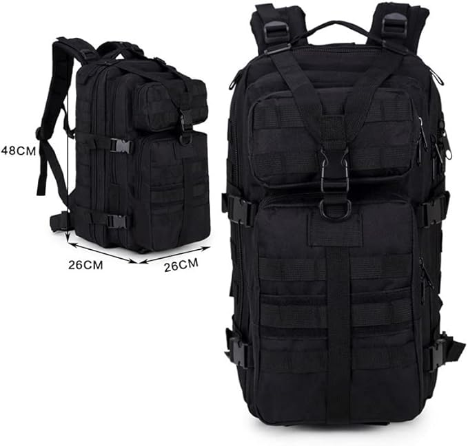 Outdoor Sports Pack Hiking Bag Tactical Rucksack Camo Knapsack Combat Camouflage Tactical 35L Molle Backpack - DW
