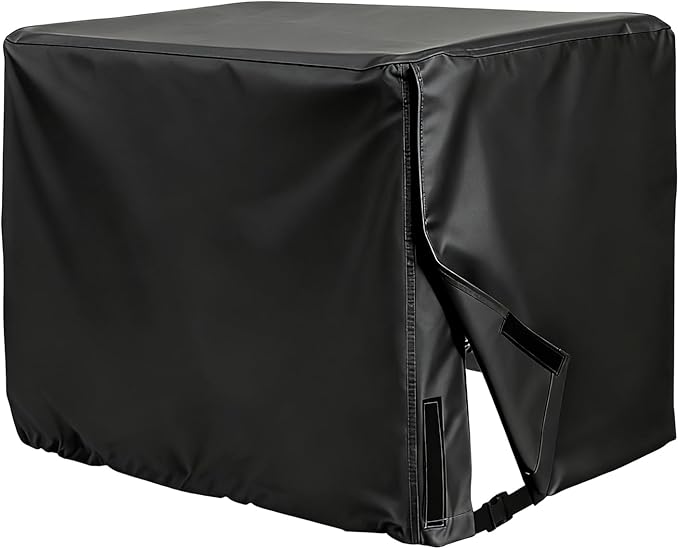 Heavy Duty 600D/900D Polyester Generator Cover Waterproof Windproof UV Resistant for Most 5000-10000W Portable Generators Universal Outdoor Storage Protection (32x24x24 Inches)