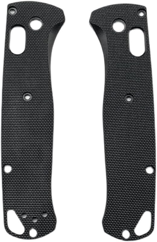 1 Pair G10 Scales Fits for Bugout 535 Blank DIY Handle Patch Replacement in Black