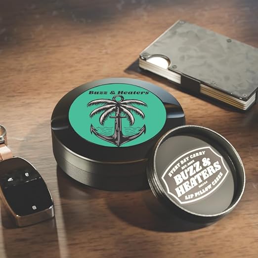 Buzz &amp Heaters Metal Container for Zyn | Metal Holder for Zyn |Metal Can for Zyn | Metal Cases for Zyn Holder | Metal Pouch Cans for Zyn | Offshore Palm Anchor