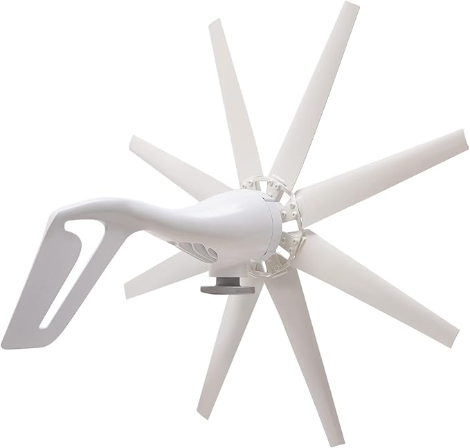 Wind Turbine Generator 600W Charge Controller Wind Generator Kit 12V Wind Turbine Machine 8 Blade Wind Power Generator Wind Power Tool for Boats Homes RVs Cabins Hybrid Solar Wind System