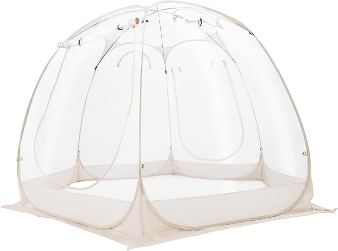 3m Clear PVC Camping Tent with Stargazer View 360° Transparent Bubble Tent for Backyard Garden Outdoor Events Champagne