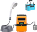 Electric Camping Shower 180W High Pressure Camping Shower Pump with Collapsible Bucket Portable Outdoor Shower Water Pumps for Camping Shower Water Flowers Car Washing