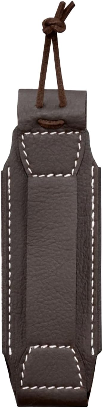 OPINEL No. 08 Stainless Steel Alpine Sheath Box Set INOX Number 8 Stainless Steel Folding Knife + Synthetic Leather Sheath for Safe Storage and Carry Belt Loop Attachment Lanyard Made in France