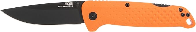 SOG Adventurer LB 3 Lightweight Portable Outdoor Folding Knife | CRYO 5CR15MOV Steel | GRN Handle | Lock-Back Mechanism