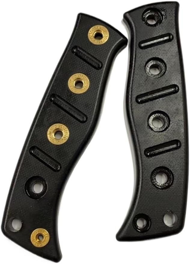 1 Pair Scales Handle Fits for Benchmade Bugout 375 G10 Custom Handle Patch Replacement with Screws (Color : Black 2)