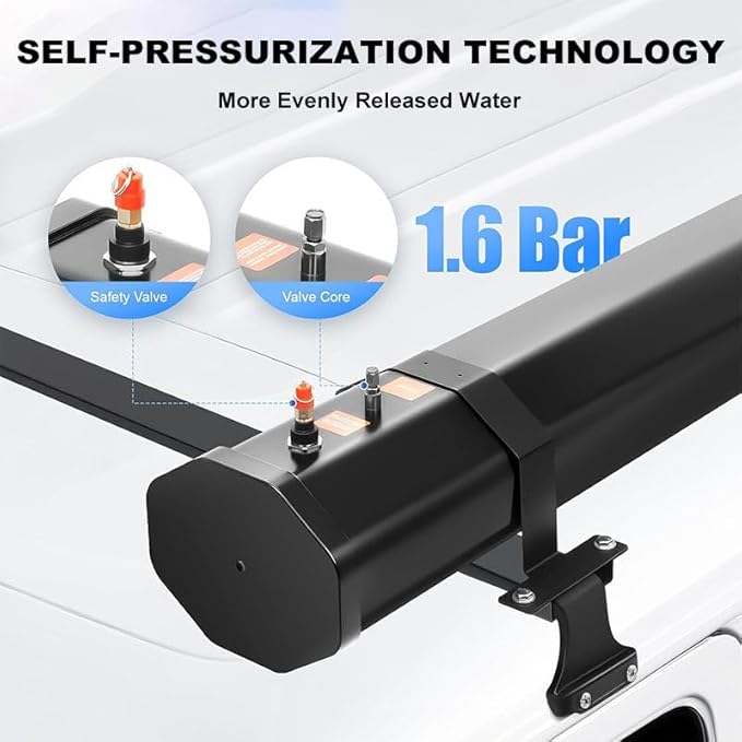 Pressurized Water Tank for Camping ShowerPortable Camping Showerhead Handheld with Storage Bag Roof Rack Shower for Hiking Car wash Pet Cleaning Beach Vacations30L/7.93Gal