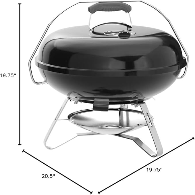 Weber Jumbo Joe Charcoal Grill 18‑Inch Black – Lightweight Portable Kettle BBQ Grill with Tuck‑N‑Carry® Lid Lock for Camping Tailgating &amp Outdoor Cooking