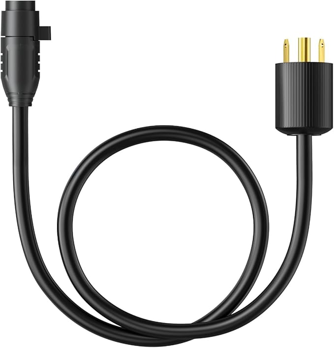 BLUETTI 30A AC Charging Cable Used to Charge Solar Generator Apex 300 from Sub Panel/RV/Generator