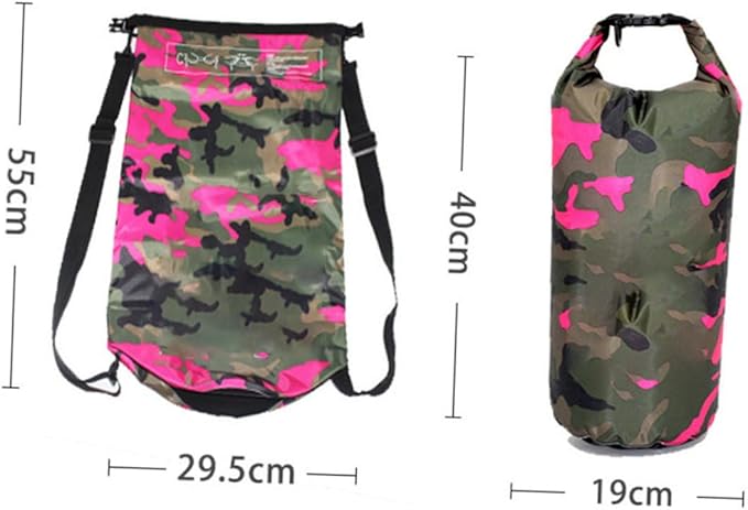 Toddmomy 3pcs Camouflage Pvc Bags for Outdoor Activities Versatile Beach Boating and Kayaking Shoulder Pack Floating Dry Bag Mixed Colors