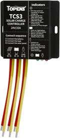 TOPENS TCS3 Solar Charge Controller Waterproof Solar Panel Battery Regulator for Solar Automatic Gate Opener Boat Yacht RV Caravan Golf Car Street Lamp Garden Light and Farm Equipment