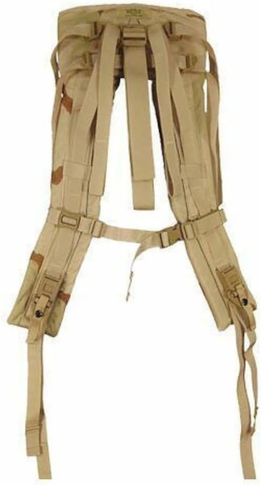 M MCGUIRE GEAR GI MOLLE II 3-Color Desert 5-Piece Pack System Tactical Field Pack Padded Shoulder Straps Sleep System Carrier Waist Belt and Pack Frame