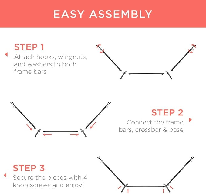 Double Hammock Stand Only Steel Adjustable Hammock Bed with Stand 2 Person Heavy Duty Portable Hammock Stand with Carrying Case for Outdoor Indoor
