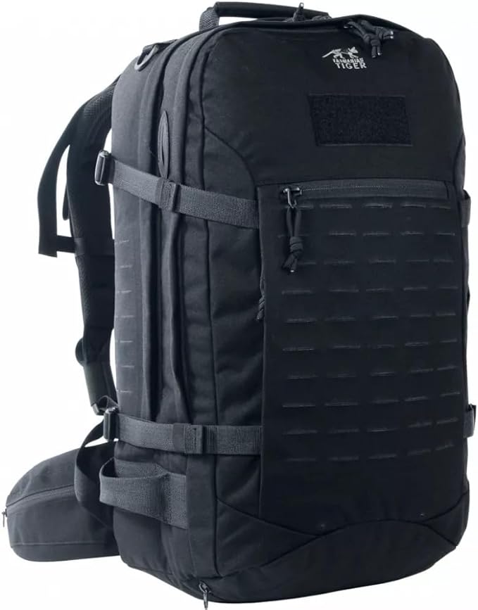 Tasmanian Tiger Mission Pack Mk II 37L Combat Backpack with Laser Cut MOLLE System YKK RC Zippers Black