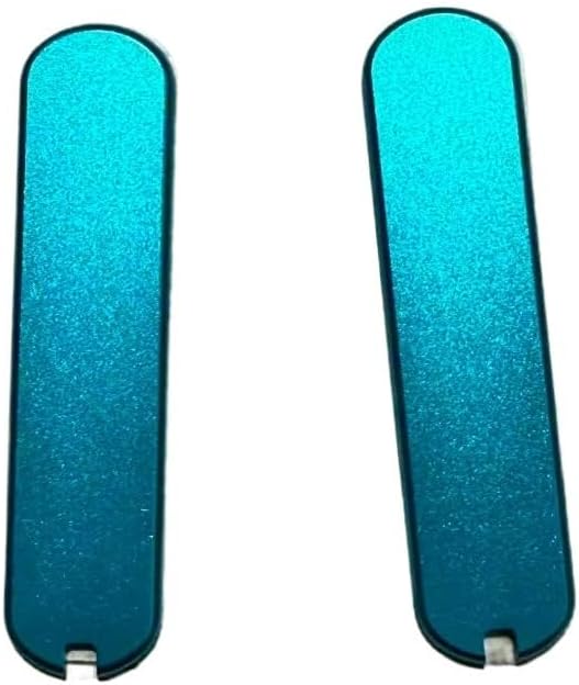 1 Pair Custom Scales Fits for 65MM CNC Aluminum Alloy Blank Handle Patch DIY Replacement in Anodized Blue