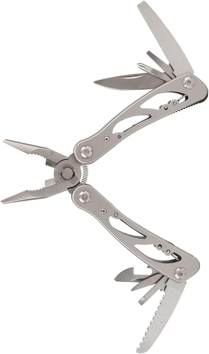 Professional 11 in 1 Multitool Pliers Stainless Steel Foldable Camping Tool with Storage Bag for Outdoor Adventures Survival Gear 6 Inch