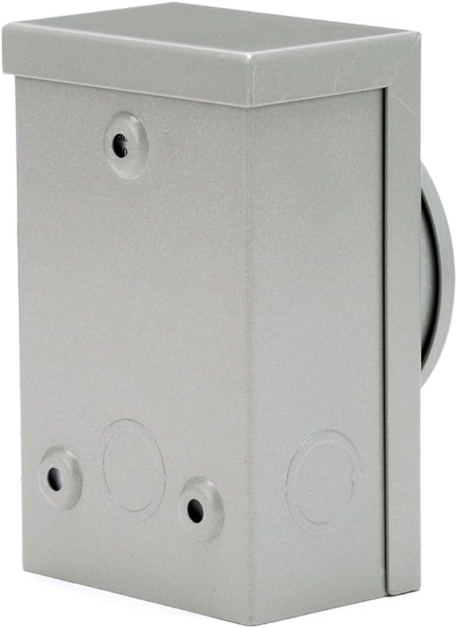 Reliance Controls Corporation PB20 20-Amp NEMA 3R Power Inlet Box for Generators Up to 5000 Running WattsGray