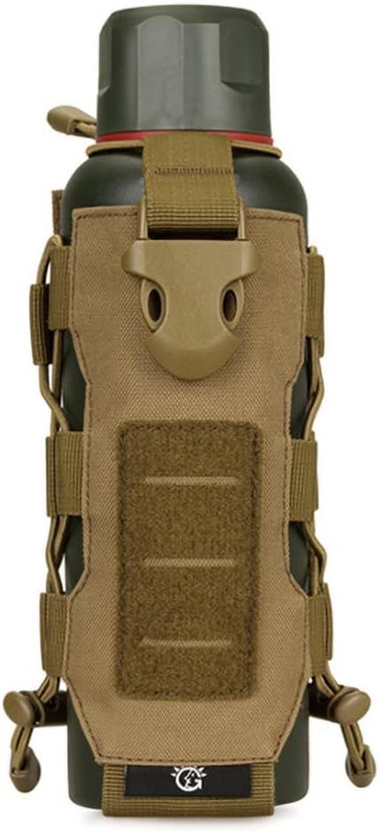 Tactical Water Bottle Pouch for Backpack MOLLE Water Bottle Holder Hydration Carrier Adjustable Molle Accessories for Travel Fishing Hunting Hiking Outdoor Activities