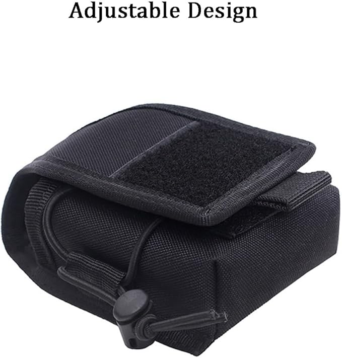 Versatile Pouch Case Holder for GPS Phone Universal Radio Pouch Adjustable Molle Magazine Bag with Elastic Cord Small Nylon Belt Pack for Walkie Talkies Radio