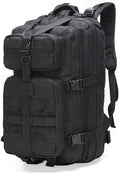 Military Tactical Backpack 3 Day Assault Pack Army Molle Bag Backpacks Rucksack 35L (Black)